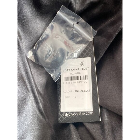 City Chic Animal Lust Coat Jacket Plus Size 16 Retro 70s Style Leopard Print NWT - Picture 12 of 13